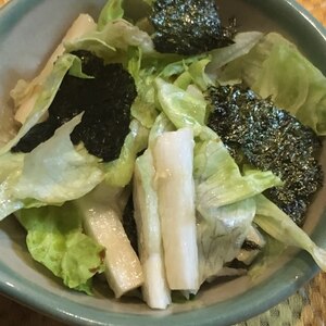 長芋とレタスのごま海苔サラダ